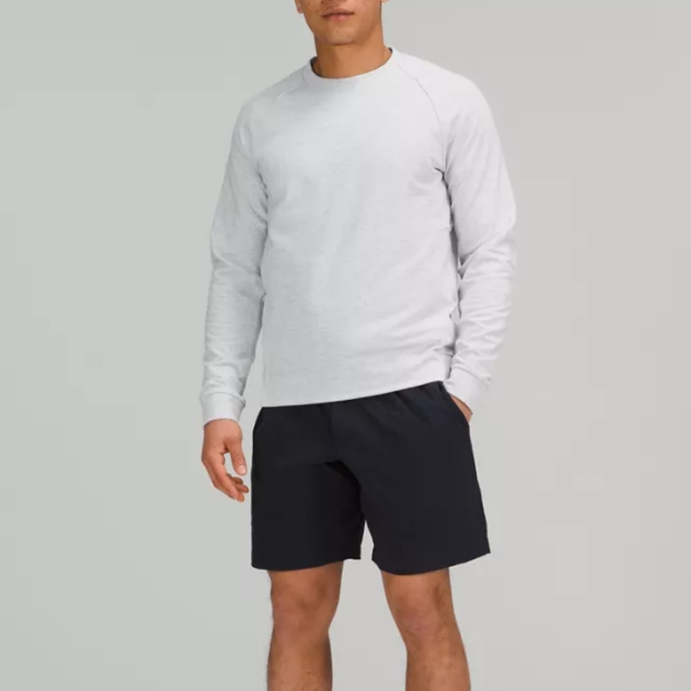 Lululemon City Sweat Crew Sweatshirt Mens Light Grey Sea Salt